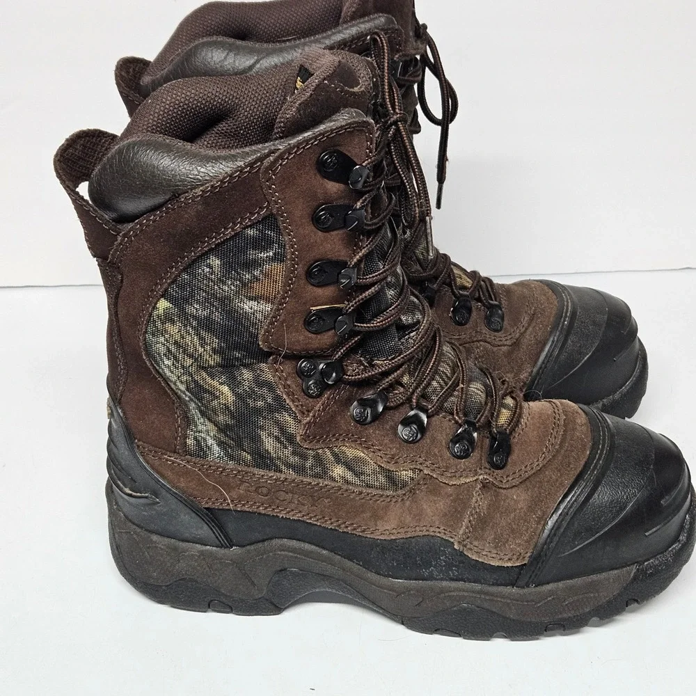 Rocky 3655 Hunting Boots Youth 7W Brown Camo 1200g Thinsulate Insulated Rugged